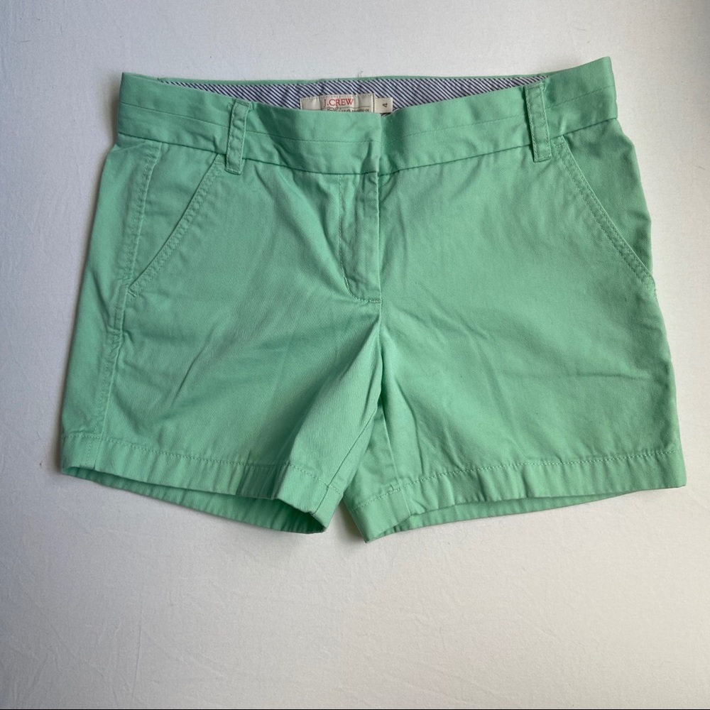 J Crew teal chino shorts